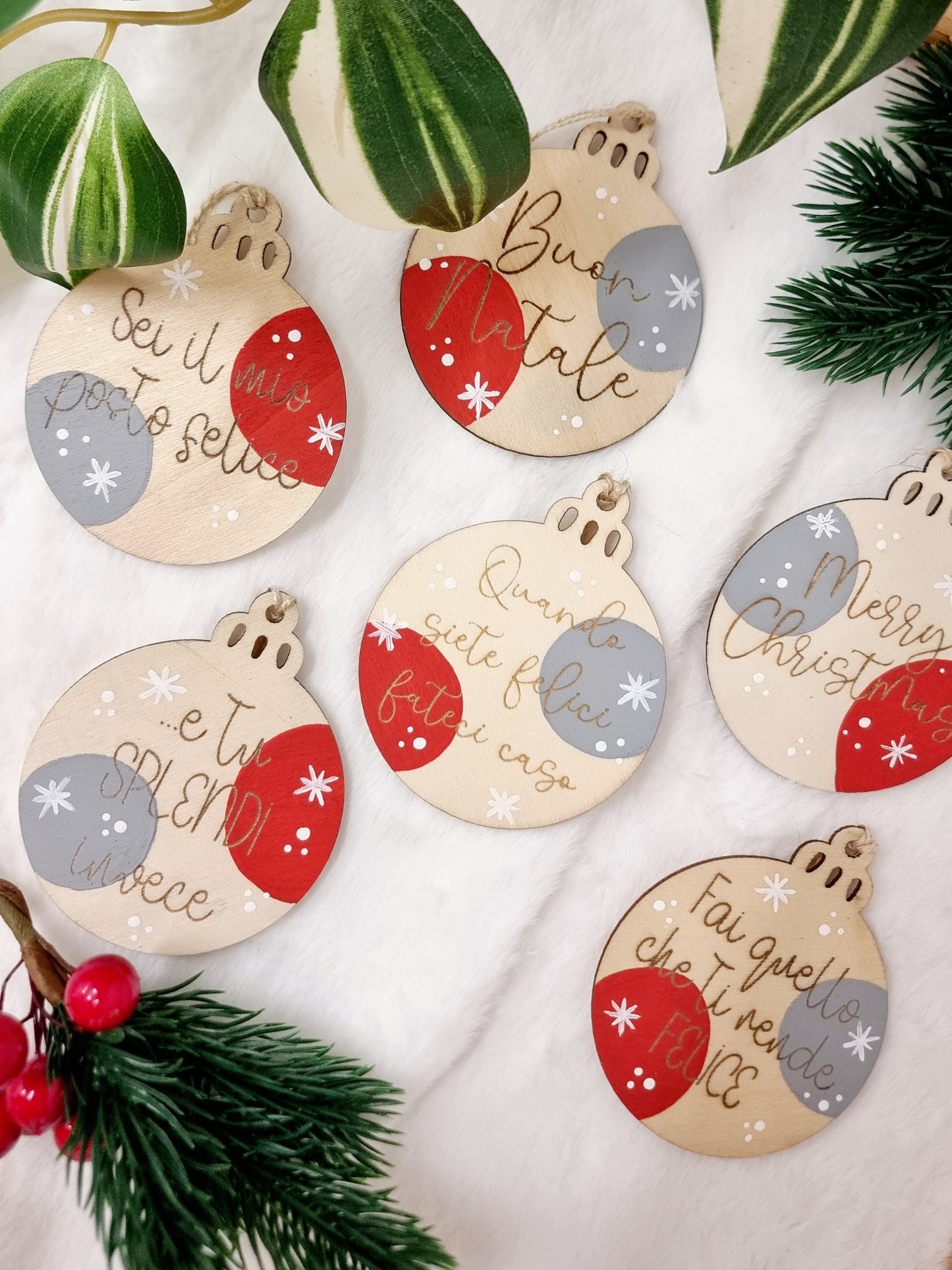 Palline di Natale con frase