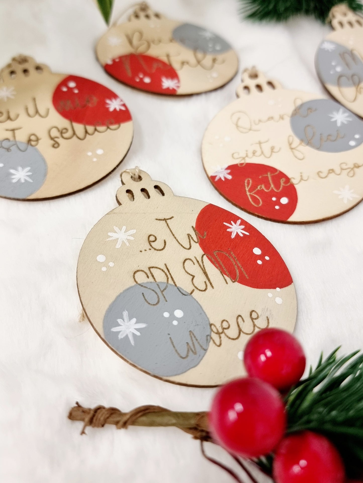 Palline di Natale con frase