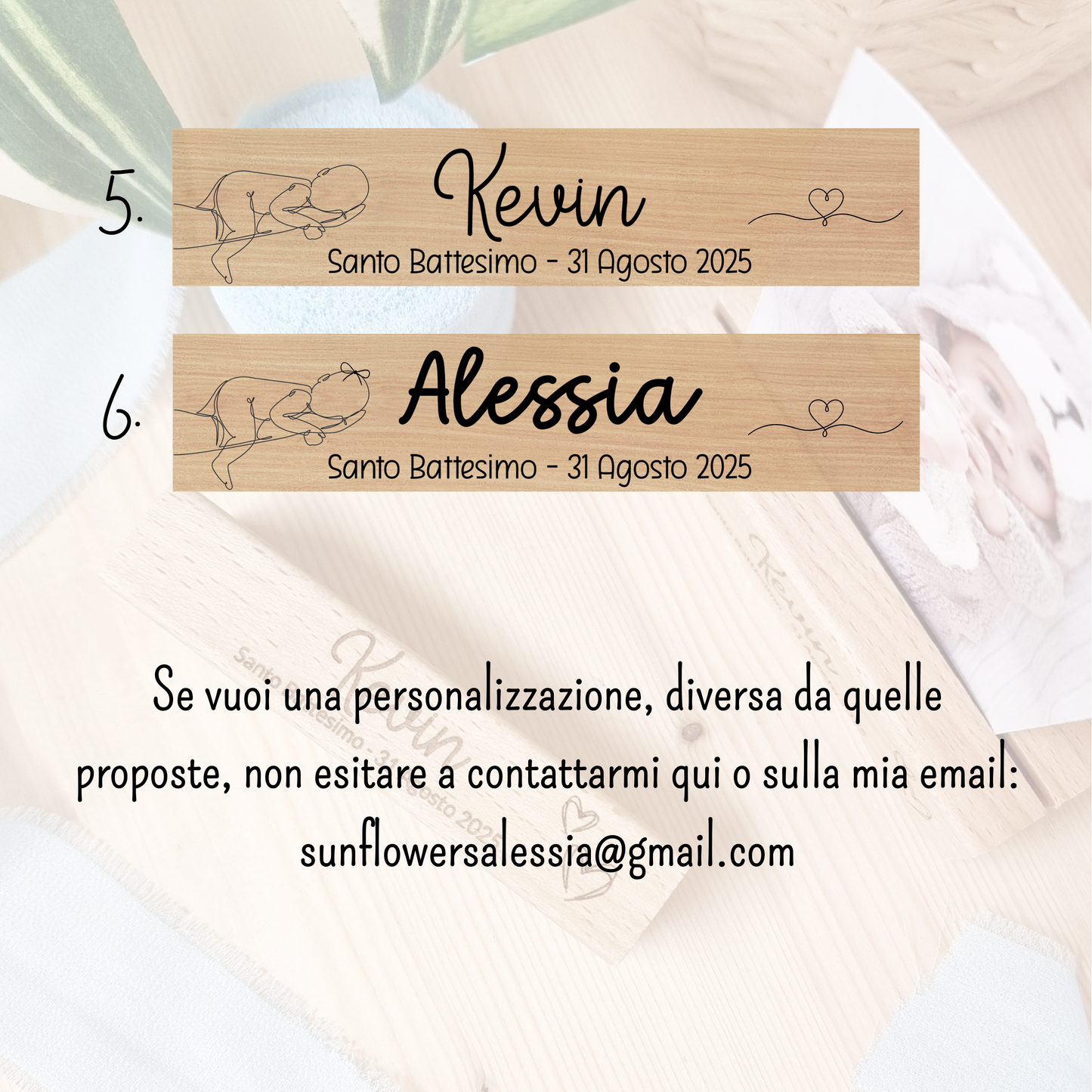 Base in legno portafoto