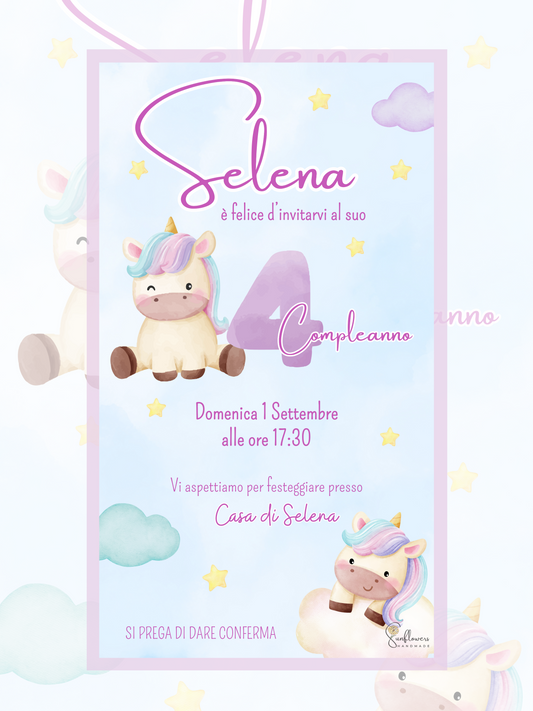Invito digitale Unicorni