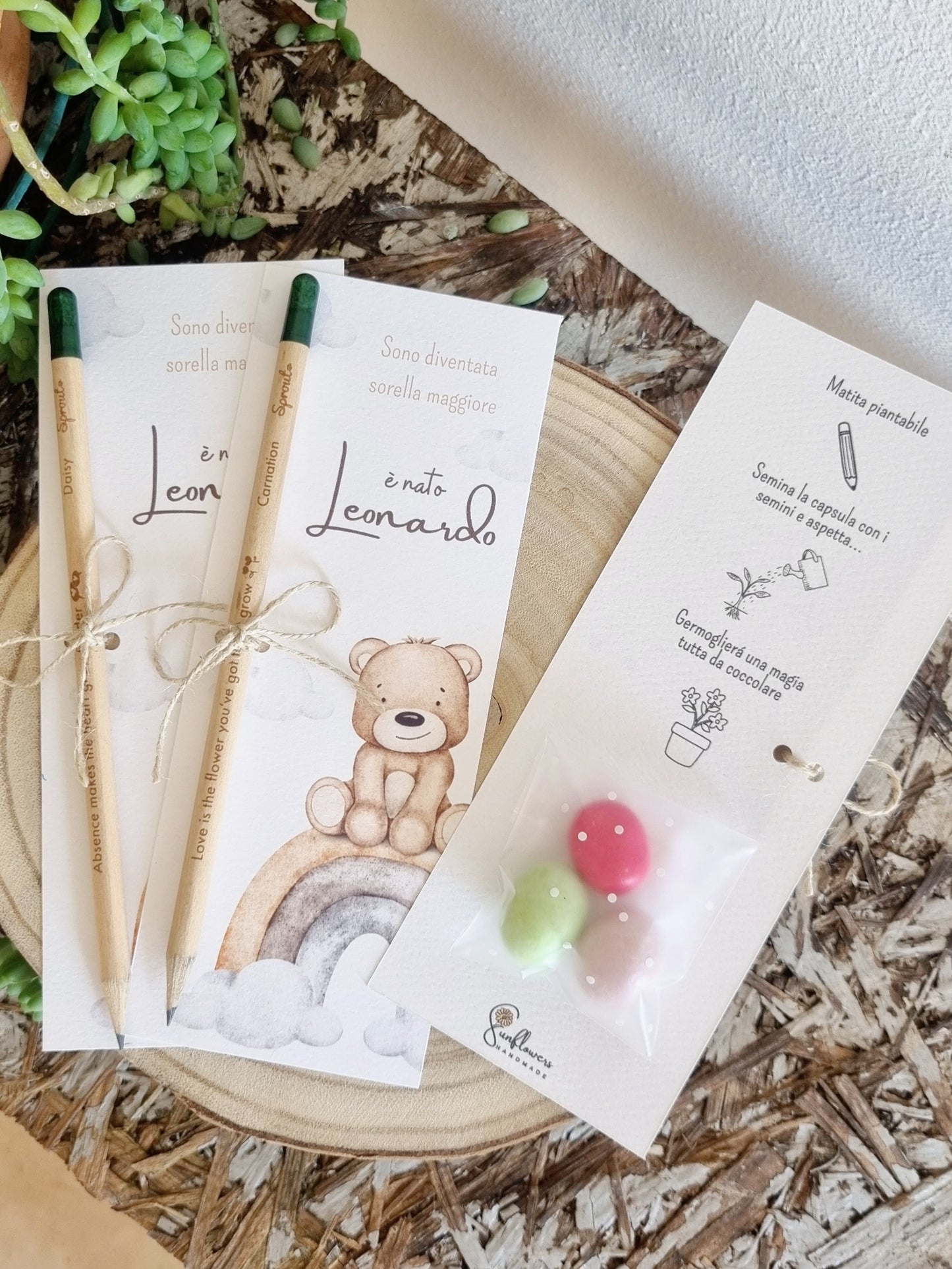 Matita piantabile con confetti