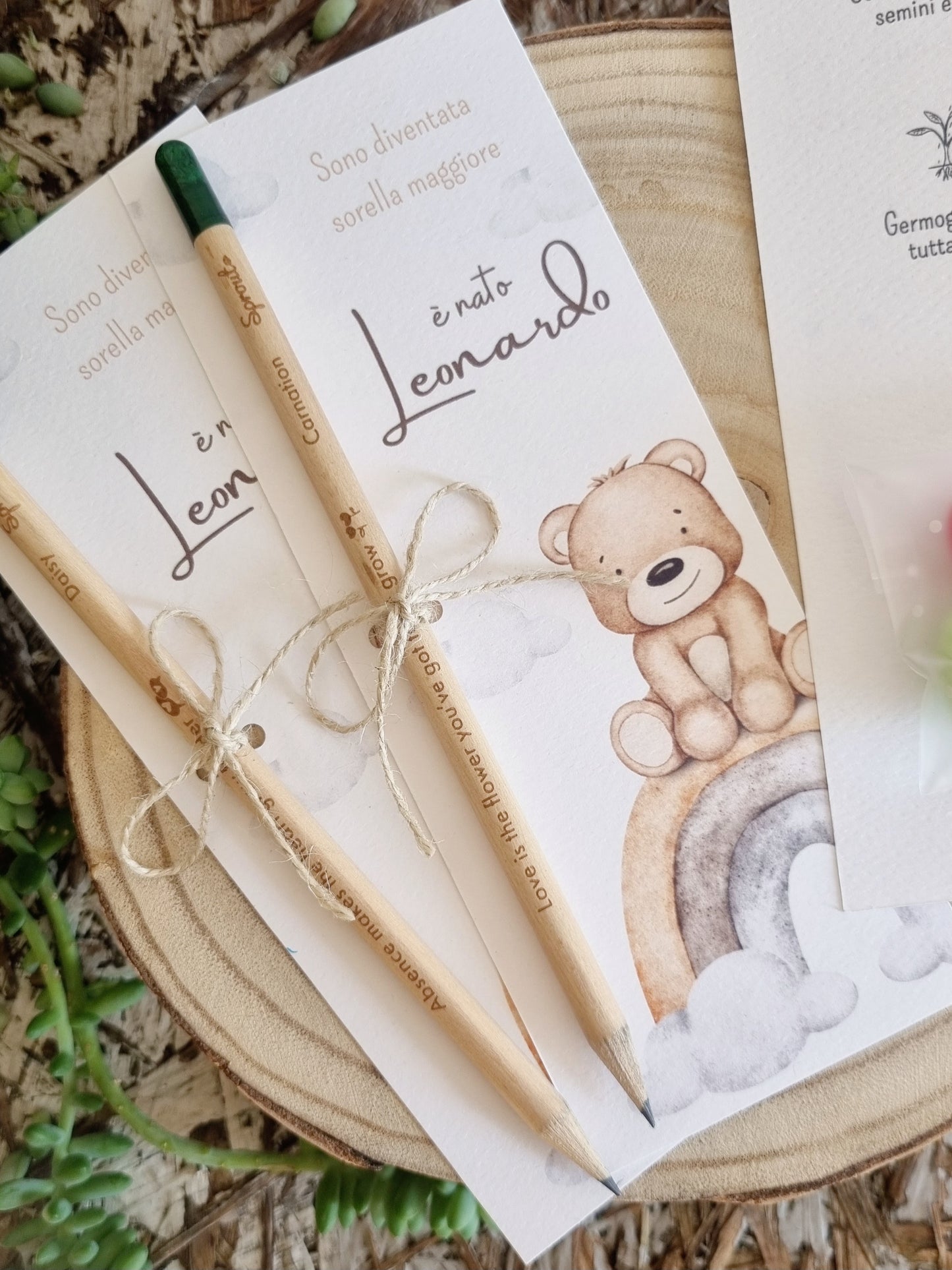 Matita piantabile con confetti