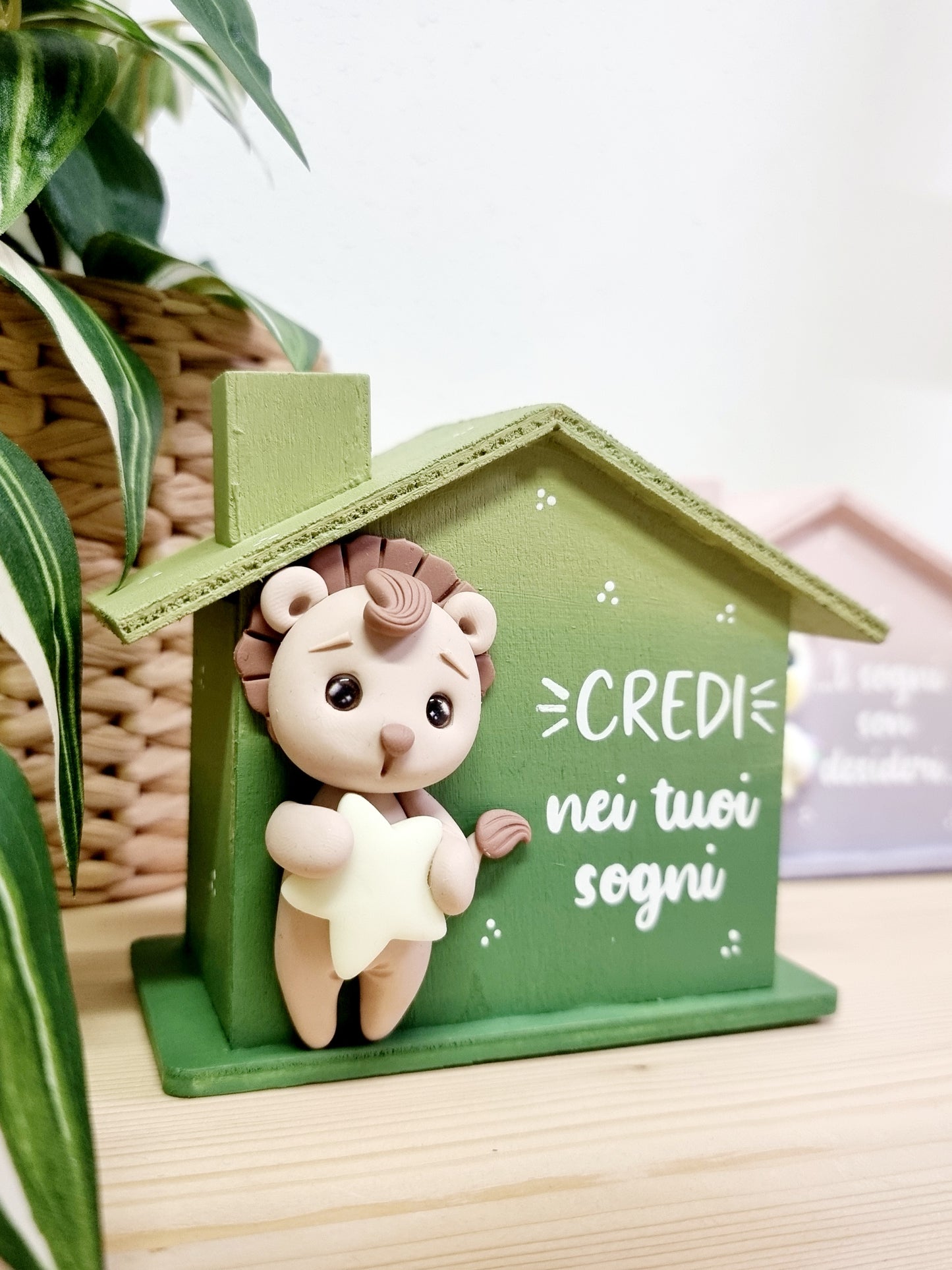 Casetta mini salvadanaio fimo