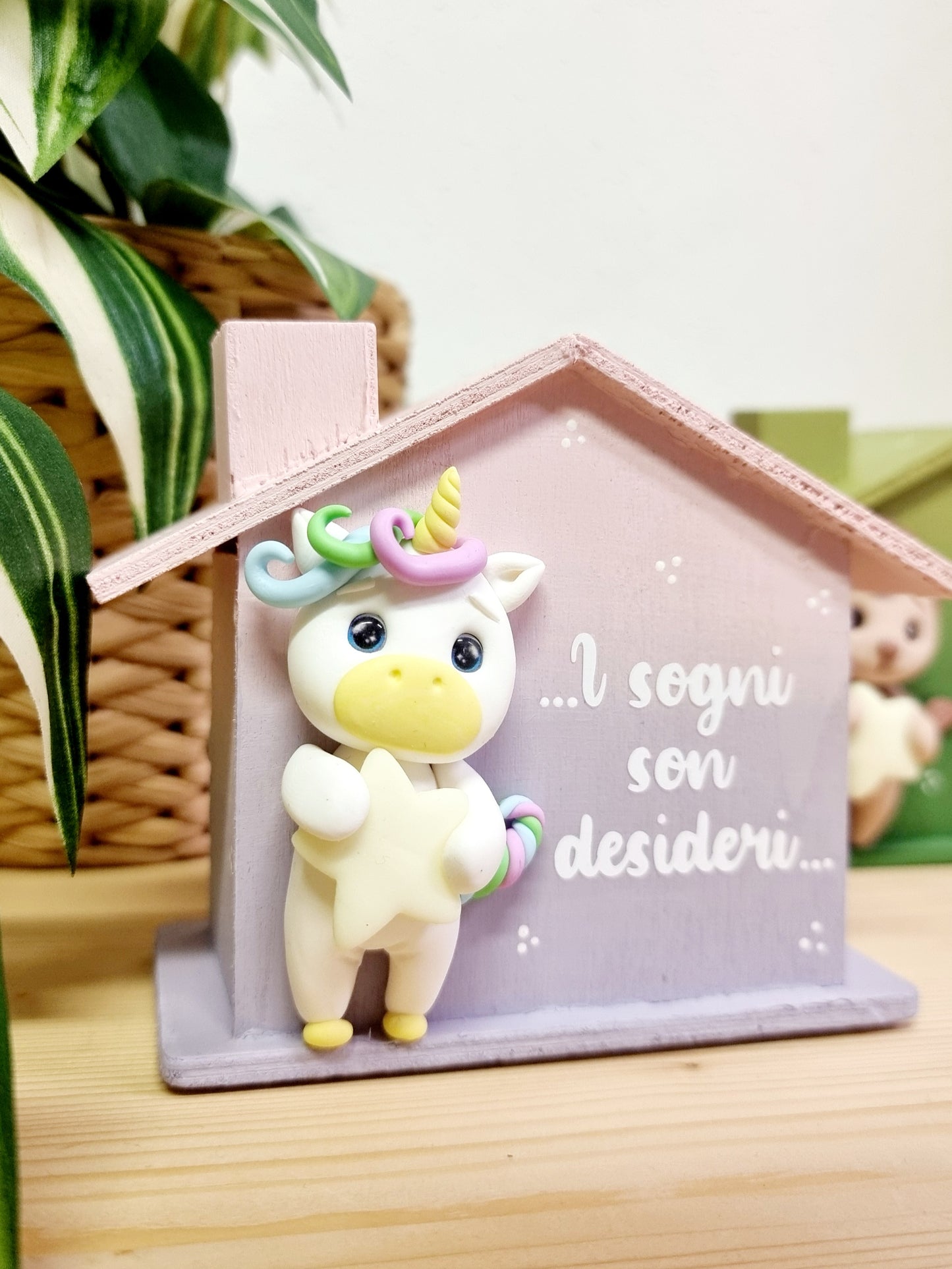 Casetta mini salvadanaio fimo