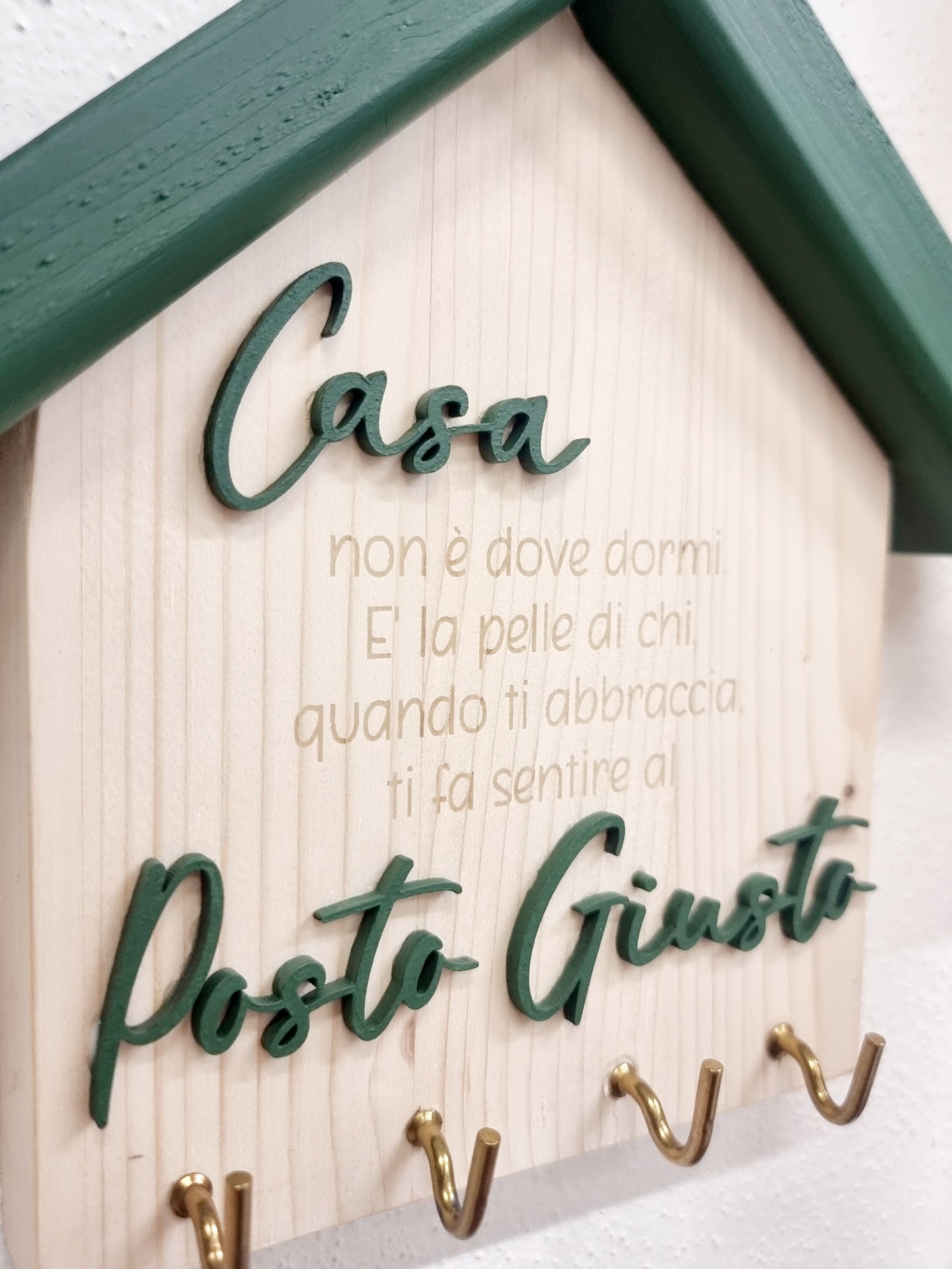 Casetta portachiavi dedica