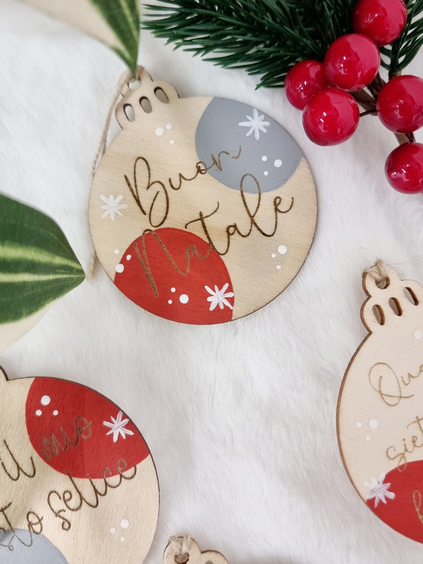 Palline di Natale con frase