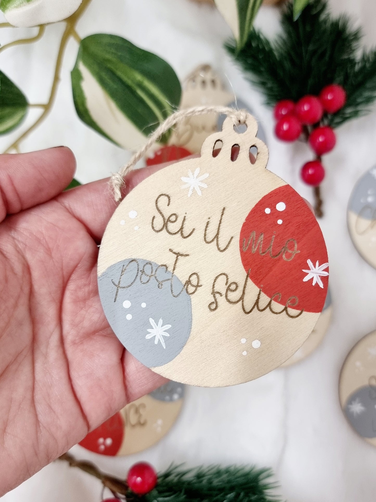 Palline di Natale con frase