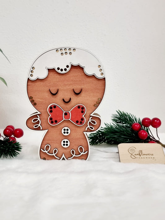 Lampada Natale Omino pan di zenzero