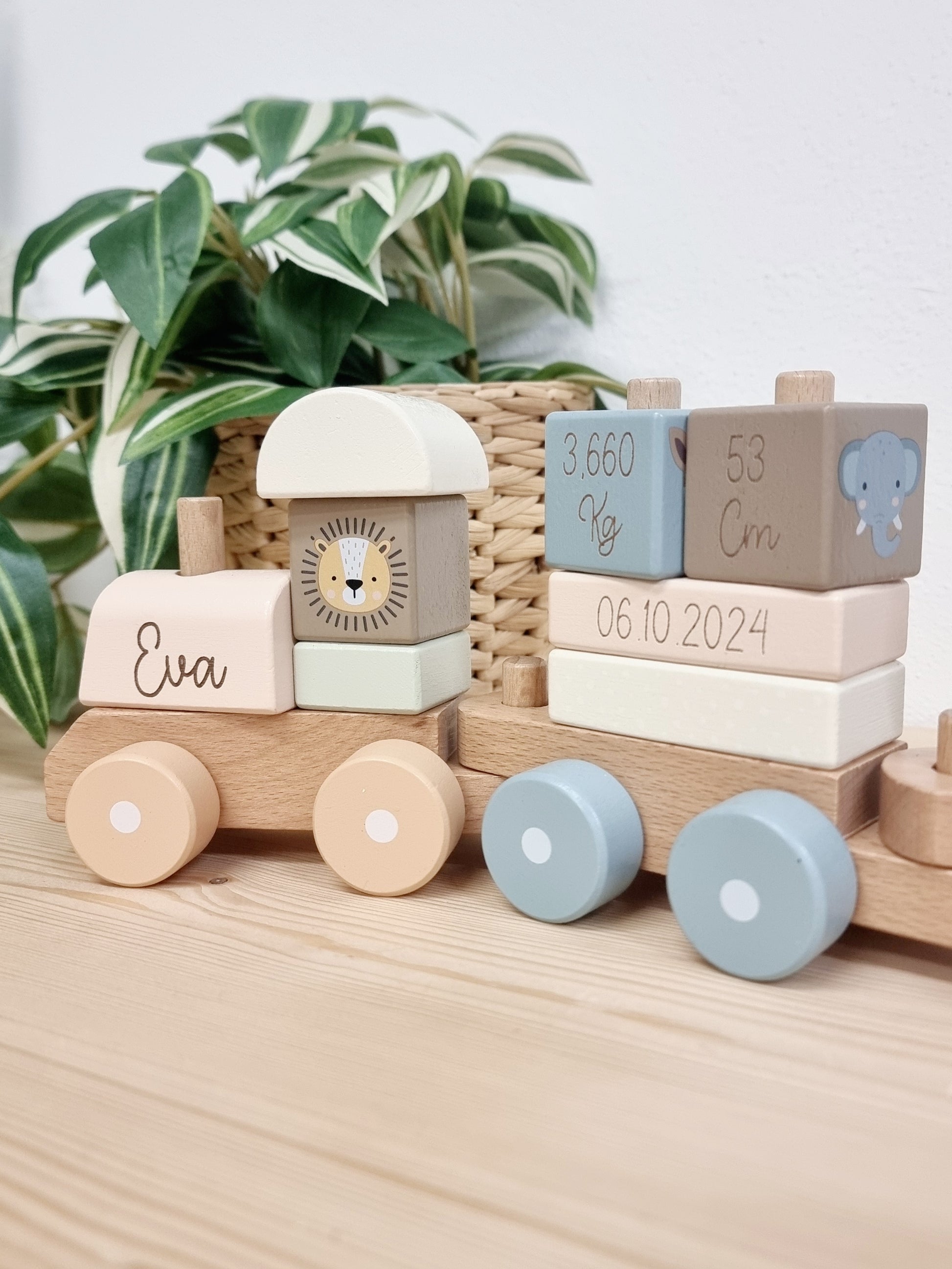 Bambini Trenino Nome Legno Trenino Legno - Main Image