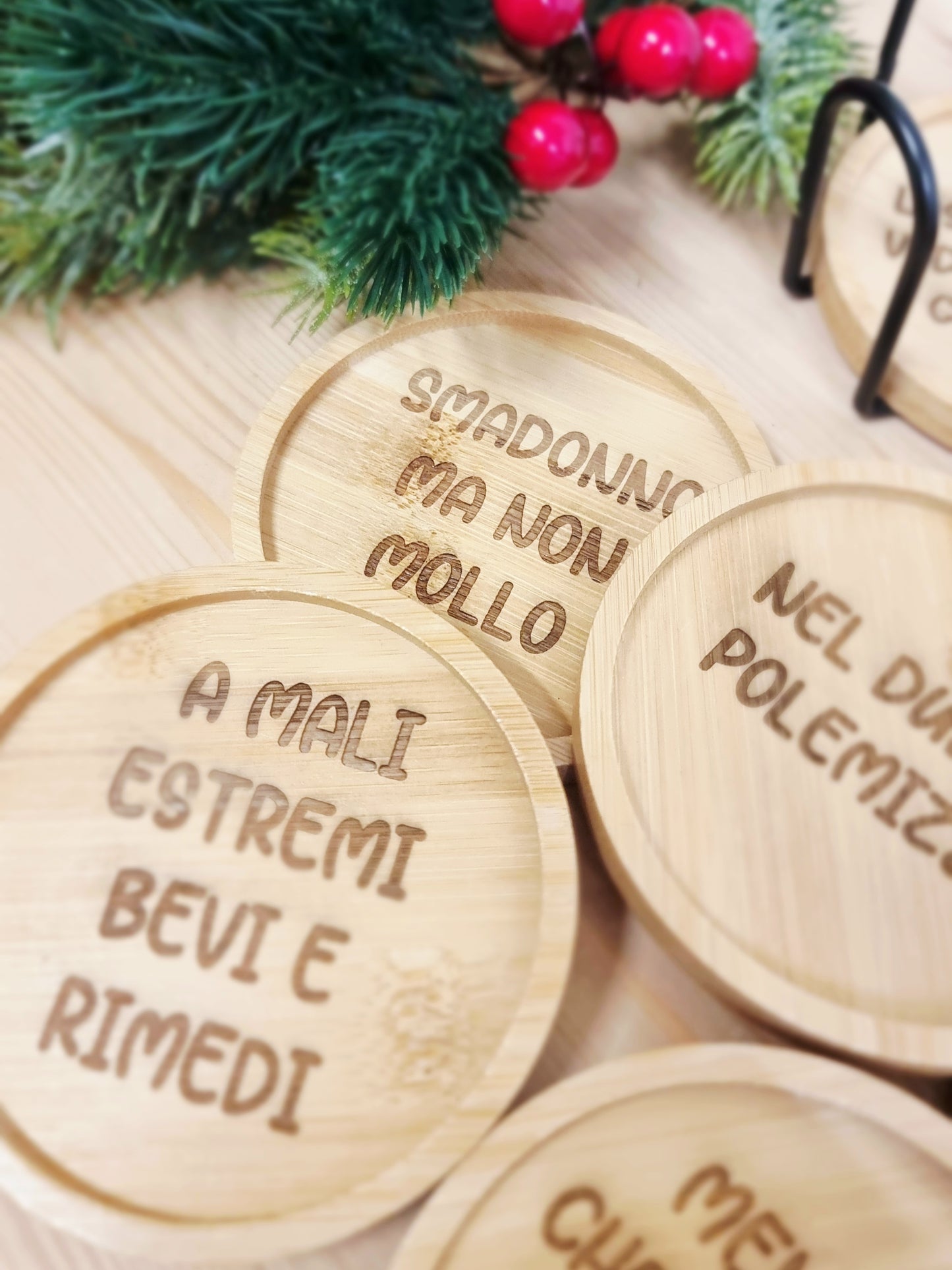 Sottobicchieri in bamboo